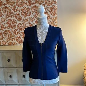 Armani exchange navy blue zip up sweater, size small